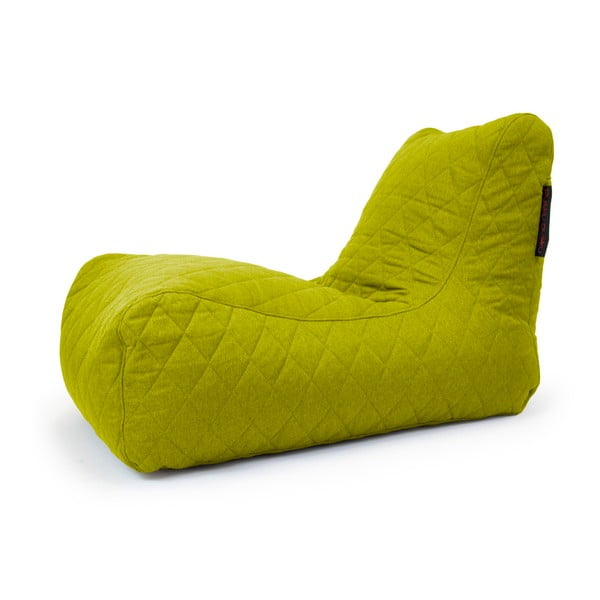 Zielony pikowany worek do siedzenia Pusku pusku Lounge