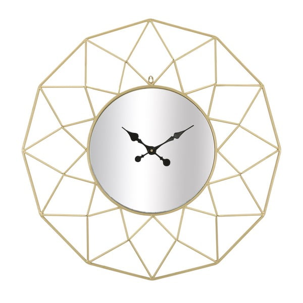 Zegar ścienny w złotym kolorze Mauro Ferretti Star, ⌀ 80 cm