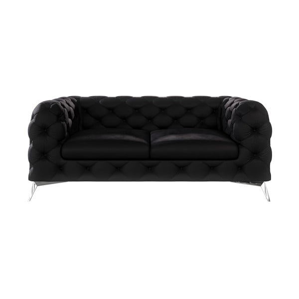 Czarna aksamitna sofa 185 cm Chelsea – Ropez