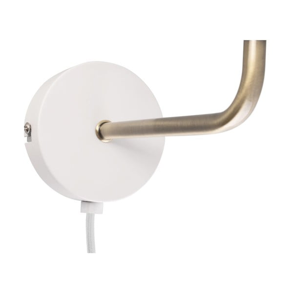 Kinkiet w biało-złotym kolorze Leitmotiv Bonnet, wys. 25 cm-image-2