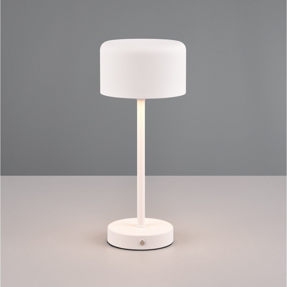 Biała lampa stołowa LED ze ściemniaczem (wys. 30 cm) Jeff – Reality (zdjęcie 2)