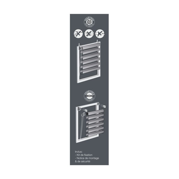 Jasnobrązowa tekstylna roleta dzień i noc 60x90 cm Daynight – douceur d'intérieur-image-2