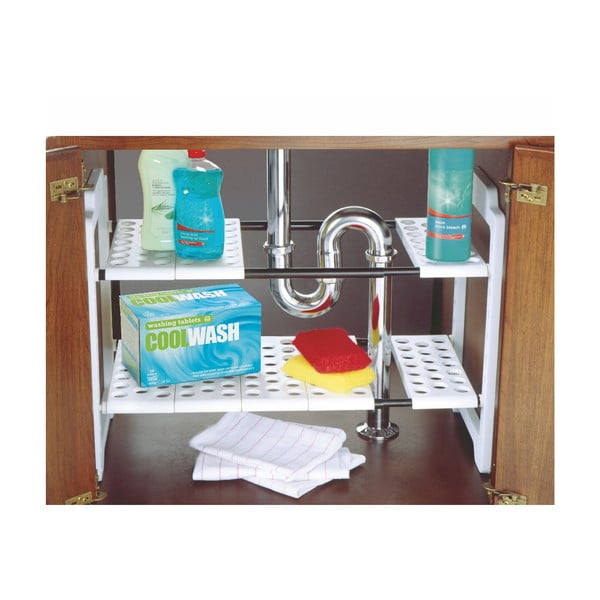 Biały organizer do szafki pod zlewem Addis-image-1