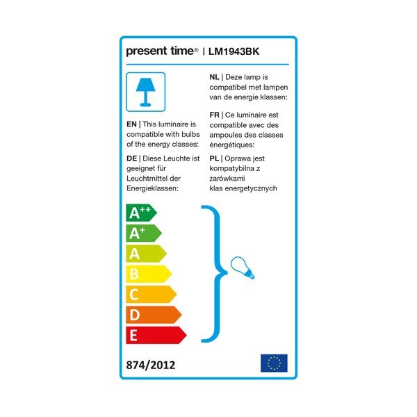 Czarna żelazna lampa stojąca Leitmotiv Fit-image-1