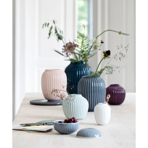 Jasnoróżowy kamionkowy wazon Kähler Design Hammershoi, wys. 20 cm-image-2