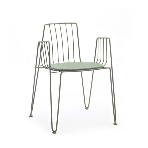 Zielone krzesło z podkładką Mobles 114 Rambla