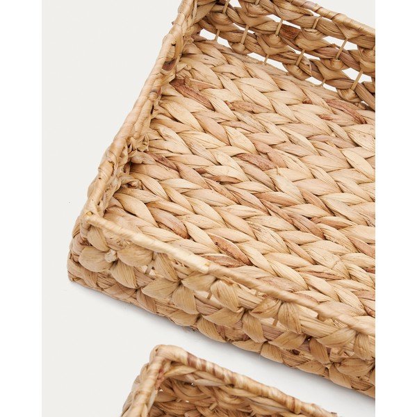 Koszyki zestaw 2 szt. z hiacyntu wodnego 36x27x9 cm Tressa – Kave Home-image-2