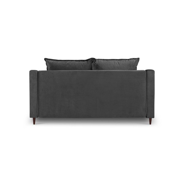 Ciemnoszara aksamitna sofa Mazzini Sofas Freesia, 150 cm-image-3