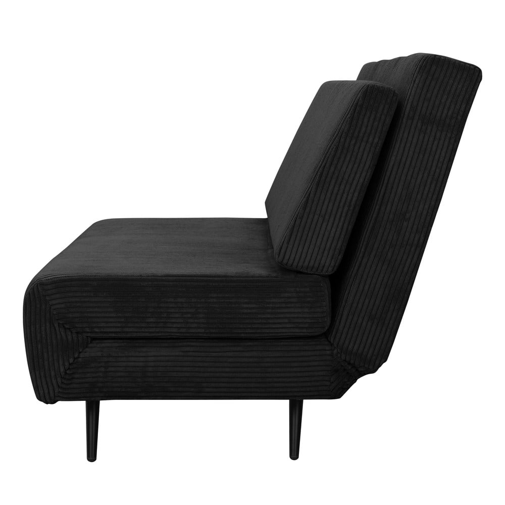 Antracytowa sztruksowa rozkładana sofa 140 cm Mallory – Støraa (zdjęcie 7)