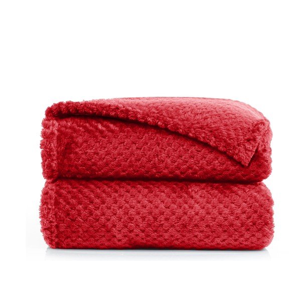 Czerwony koc z mikrowłókna DecoKing Henry, 220x240 cm-image-2