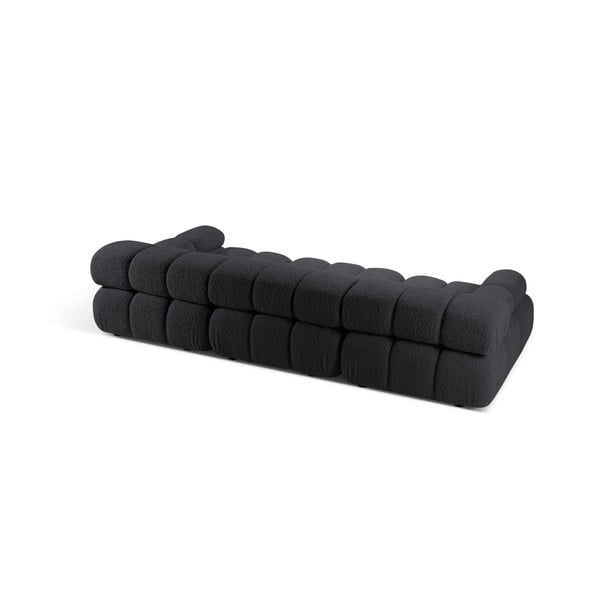 Antracytowa sofa modułowa z materiału bouclé 282 cm Bellis – Micadoni Home-image-4