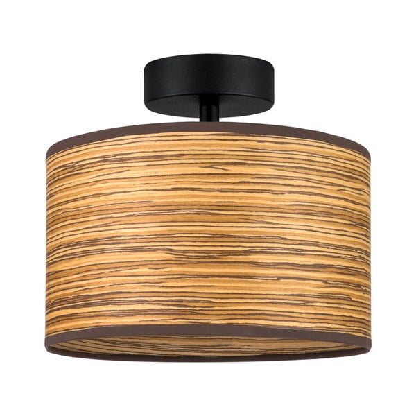 Brązowa lampa sufitowa z drewnianego forniru Sotto Luce Ocho S, ⌀ 25 cm