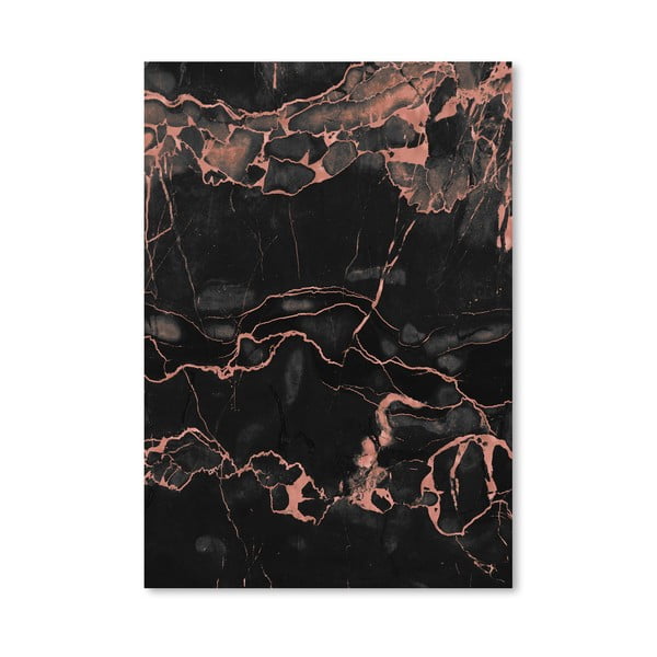 Plakat Americanflat Copper On Black Marble, 30x42 cm