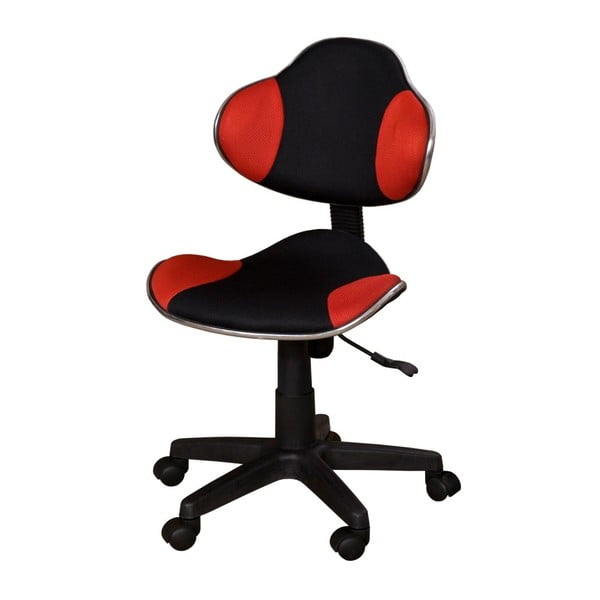Czerwonoczarne krzesło biurowe SOB Office
