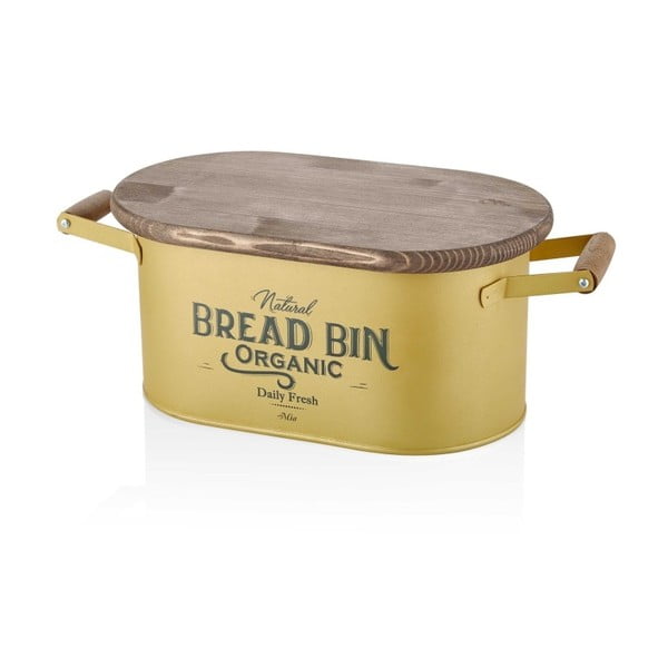 Pojemnik na chleb w złotej barwie The Mia Bread, dł. 48 cm