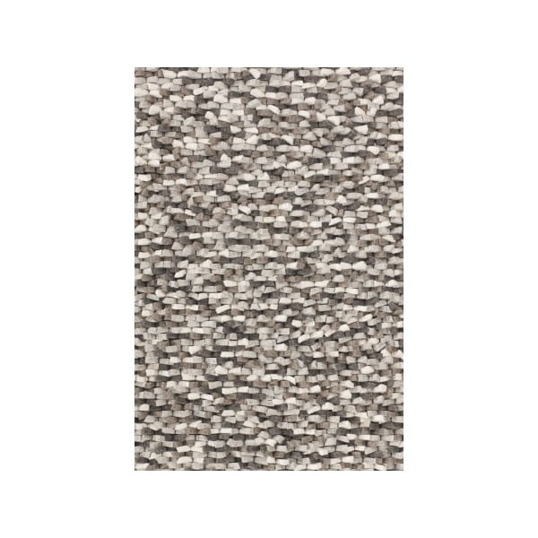 Wełniany dywan Crush Grey, 140x200 cm