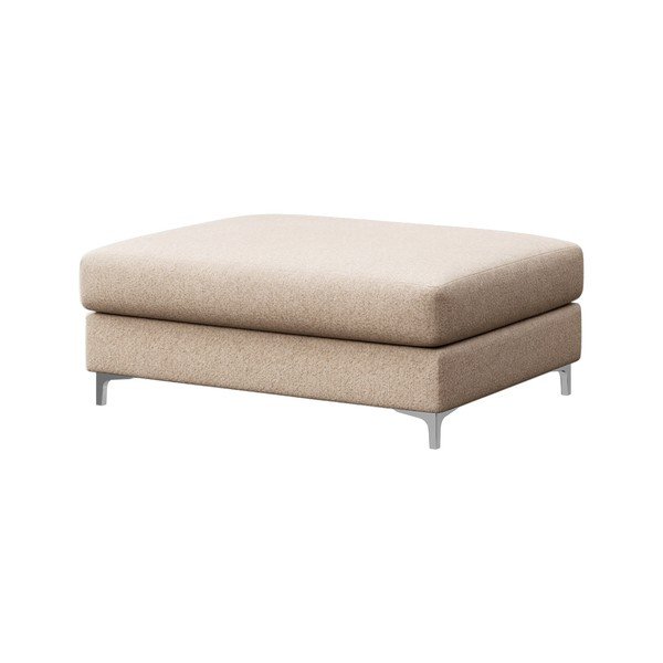 Beżowy podnóżek z materiału bouclé Rene – Rodier-image-2