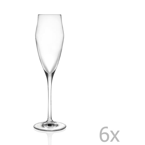 Zestaw 6 kieliszków do szampana RCR Cristalleria Italiana Lalia, 182 ml