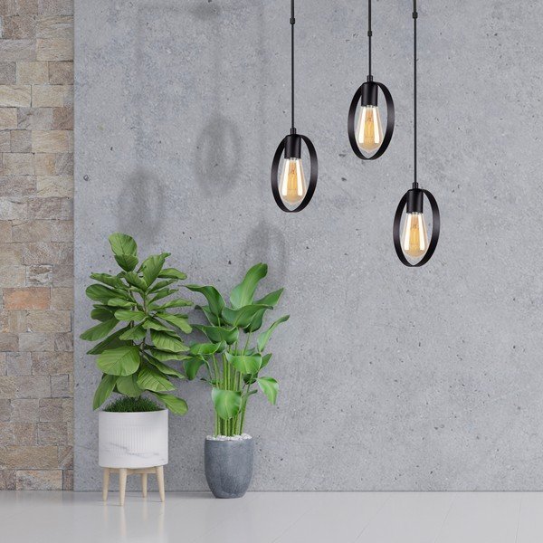 Czarna lampa wisząca Squid Lighting Circle, wys. 100 cm-image-2