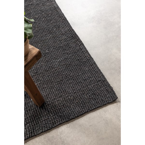 Czarny dywan z juty 60x90 cm Bouclé – Hanse Home-image-4