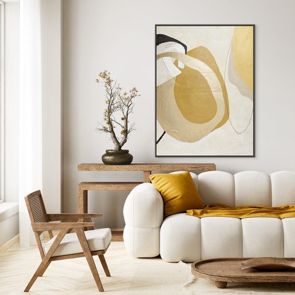 Ręcznie malowany obraz z ramą w zestawie/na płótnie 91x121 cm Stardust – Malerifabrikken-image-1