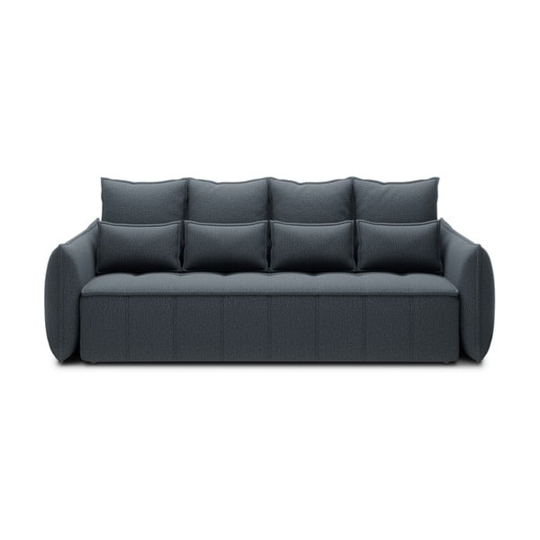 Niebieska rozkładana/ze schowkiem sofa z tkaniny szenilowej 242 cm Weltton – ELTAP