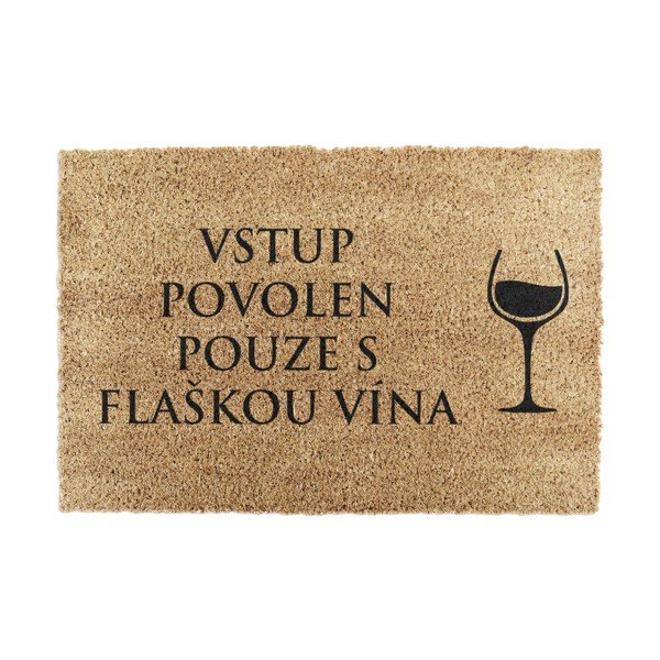 Wycieraczka z włókna kokosowego 40x60 cm Flaška Vína – Artsy Doormats