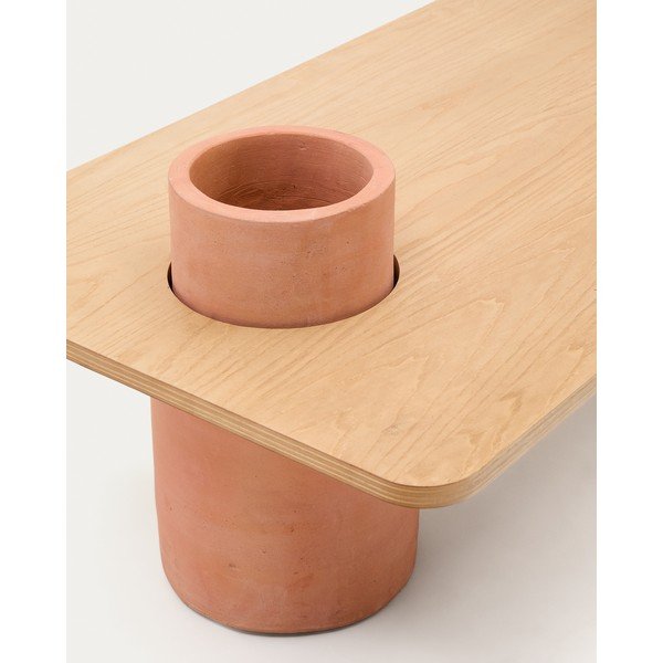 Okrągły stolik w dekorze jesionu w naturalnym kolorze 60x110 cm Olaria – Kave Home-image-3