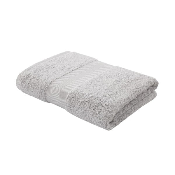 Jasnoszary ręcznik bawełniany z domieszką jedwabiu 70x127 cm – Bianca