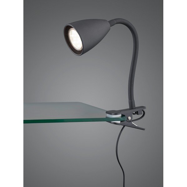 Lampa stołowa z klipsem w kolorze matowej czerni (wys. 20 cm) Wanda – Trio-image-1