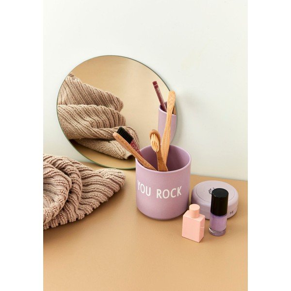 Fioletowy porcelanowy kubek Design Letters Rock, 300 ml-image-1