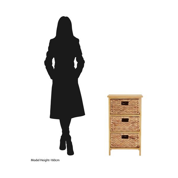 Wysoka komoda z litego drewna paulowni 41x70 cm – Premier Housewares-image-3