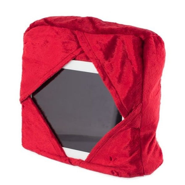 Czerwona wielofunkcyjna poduszka z uchwytem na iPad InnovaGoods
