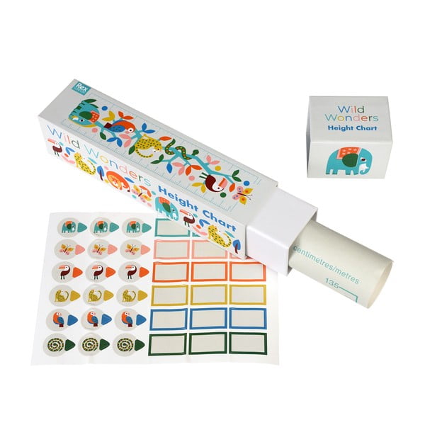 Naklejka dziecięca do mierzenia wzrostu na ścianę 28,5x115 cm Wild Wonders – Rex London-image-2