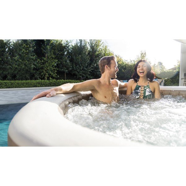 Jacuzzi dmuchane dla 4 osób ø 196 cm głębokość 71 cm Bubble HWS – Intex-image-4