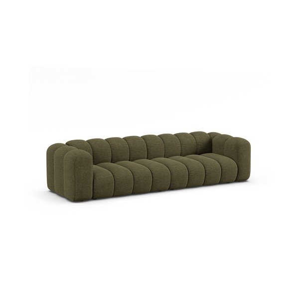 Zielona sofa z tkaniny szenilowej 290 cm Lupine – Micadoni -image-1