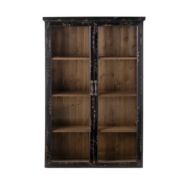 Czarna witryna z litego drewna jodłowego 81x122 cm Hazem – Bloomingville