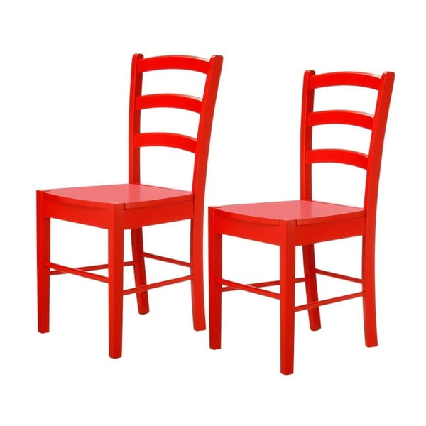 Zestaw 2 czerwonych krzeseł Støraa Trento Quer