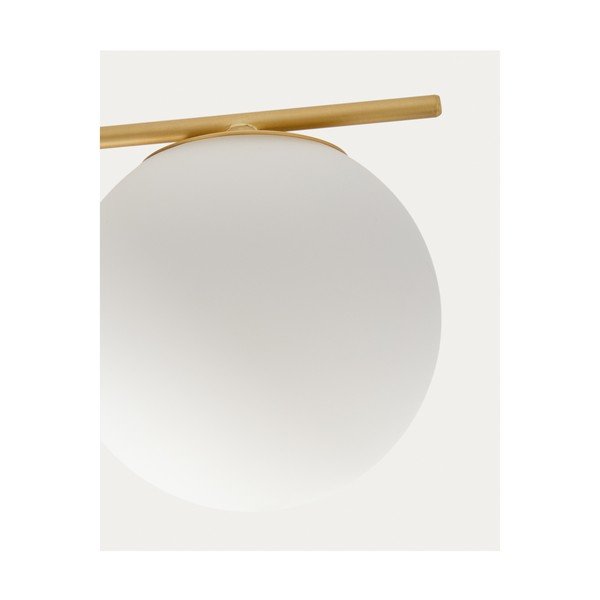 Biała/w kolorze złota metalowa lampa sufitowa ze szklanym kloszem ø 15 cm Brisia – Kave Home-image-4