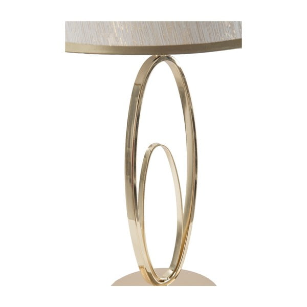 Biała lampa stołowa z konstrukcją w złotym kolorze Mauro Ferretti Flush-image-2