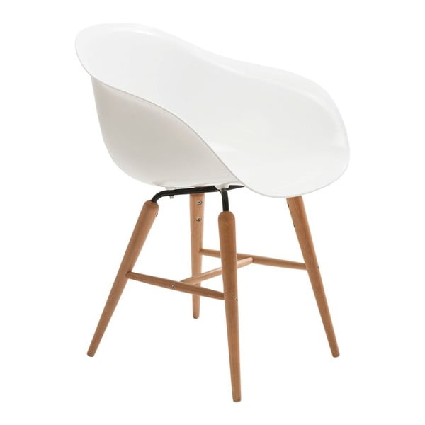 Białe krzesło do jadalni Kare Design Armlehe Forum
