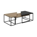 Stoliki z blatem w dekorze dębu zestaw 3 szt. 70x110 cm Titan – Marckeric