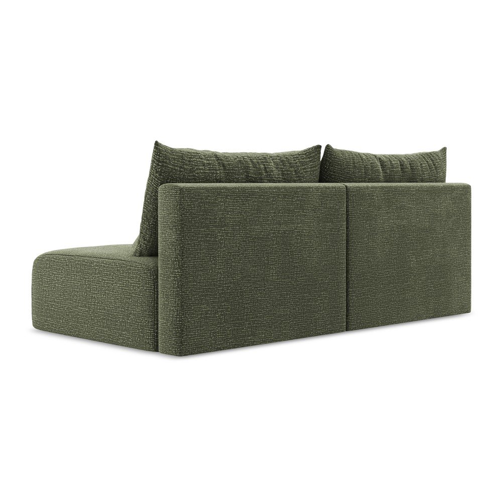 Zielona rozkładana/ze schowkiem sofa 216 cm Kalena – Makamii (zdjęcie 5)