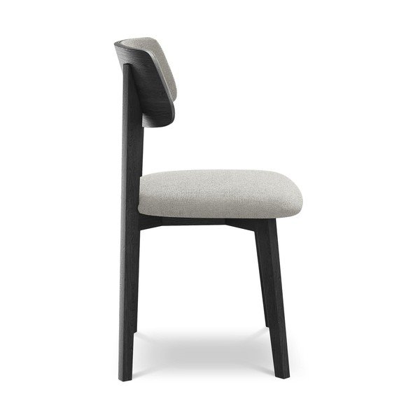 Jasnoszare krzesło z litego drewna Niu – Makamii-image-2