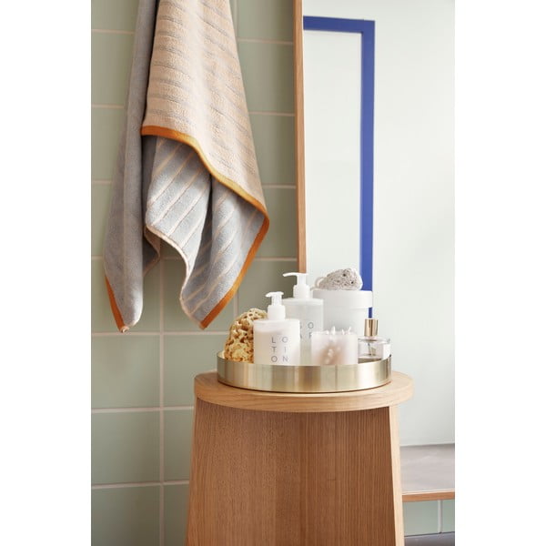 Niebiesko-pomarańczowy bawełniany ręcznik Hübsch Dora, 70x140 cm-image-3