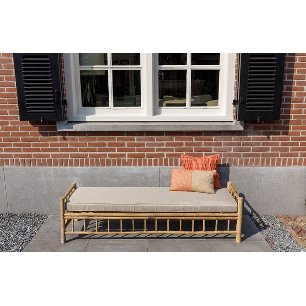 Szara drewniana ławka ogrodowa Tennis – Exotan-image-1