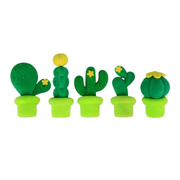 Zestaw 5 gumek w kształcie kaktusów Le Studio Cactus