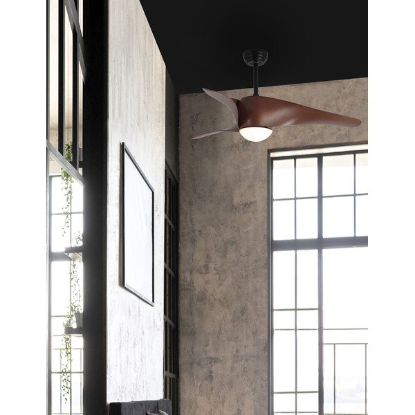 Metalowa lampa sufitowa LED w kolorze matowej czerni/w ciemnym naturalnym kolorze ze szklanym kloszem Breeze – Nova Luce-image-2