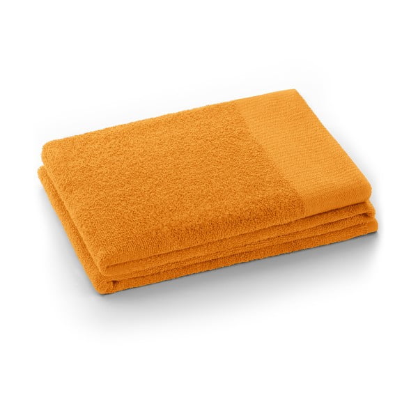Pomarańczowy bawełniany ręcznik kąpielowy frotte 70x140 cm Amari – Restilo