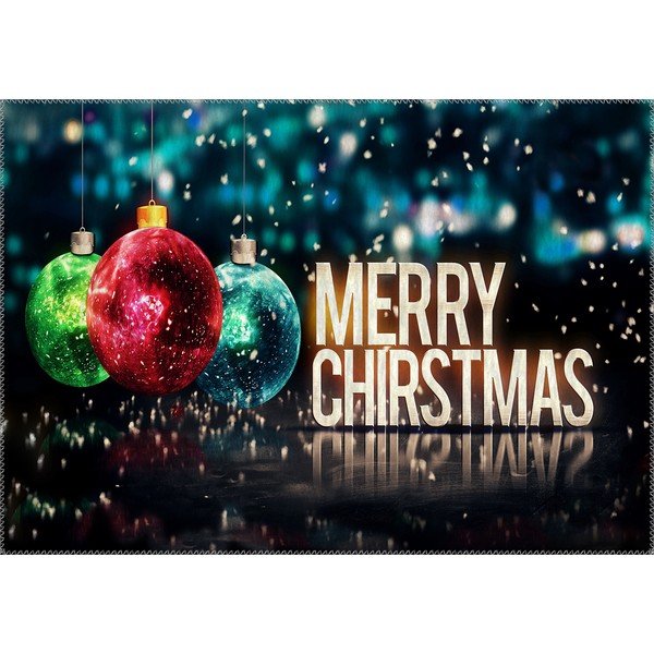 Dywan Vitaus Christmas Period Three Balls With Sign, 50x80 cm